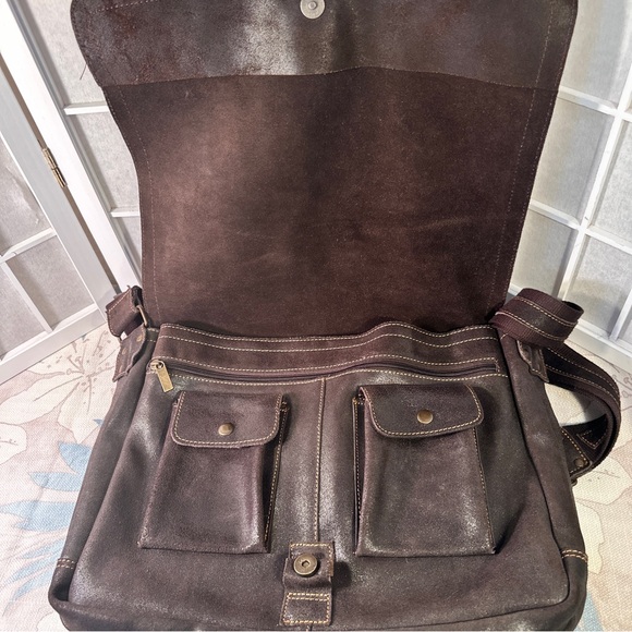 Leather Messenger Crossbody Handbag - Picture 13 of 15